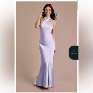 David's Bridal Halter Lavender Dress